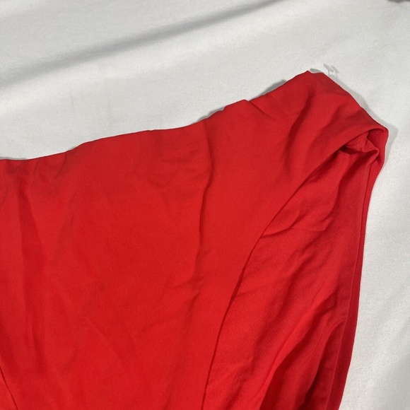 NEW Robin Piccone Ava High Waist Bikini Bottoms Fiery‎ Red [ Medium ] - Picture 8 of 13
